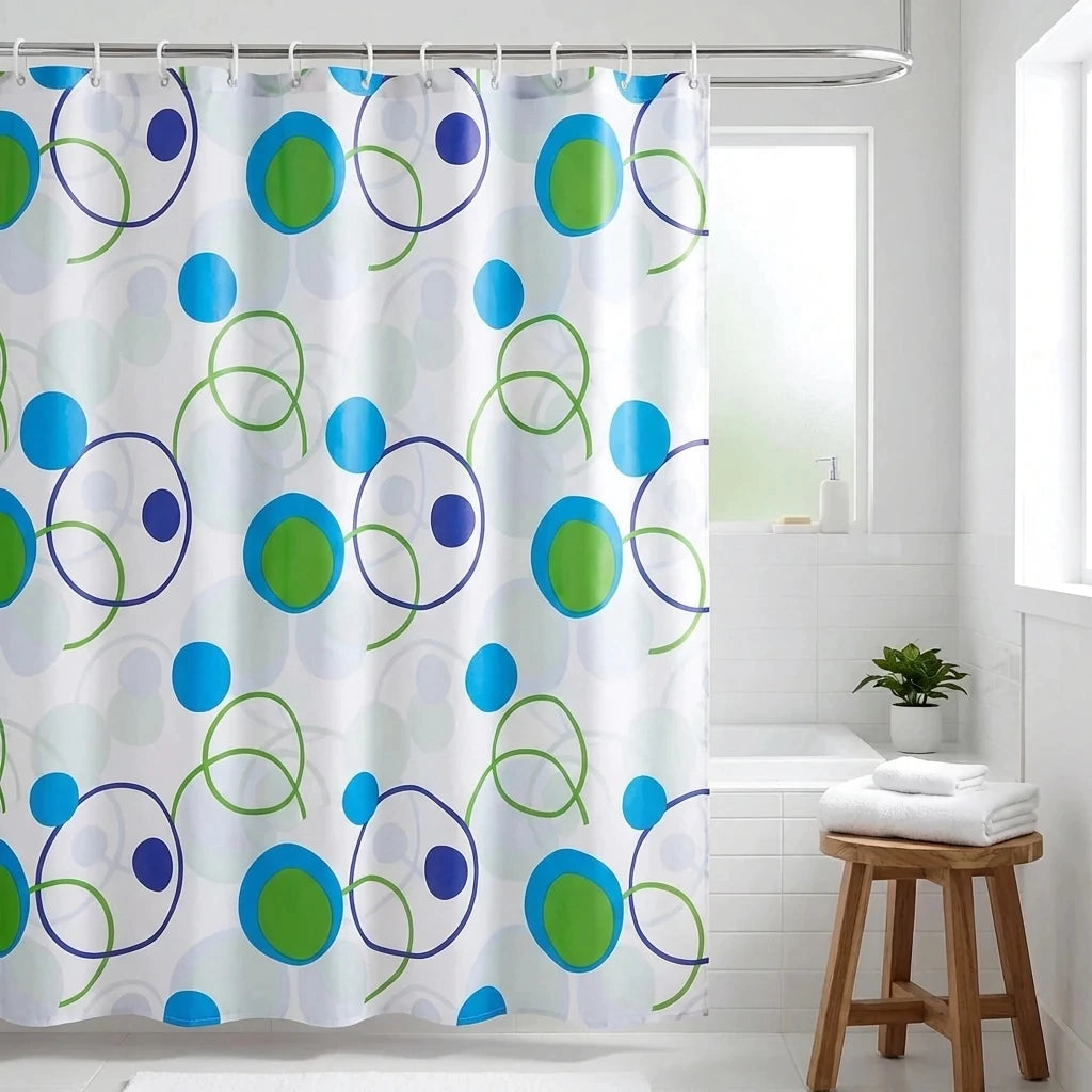 Cortina de baño peva con ganchos MENUCHA