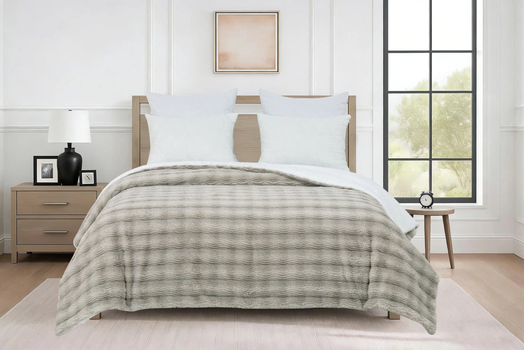 Acolchado ondulado rabbit fur sherpa CHILL&HOME