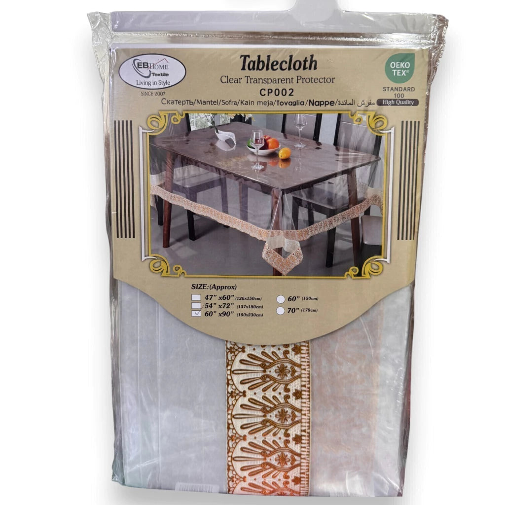 Mantel protector transparente con guarda