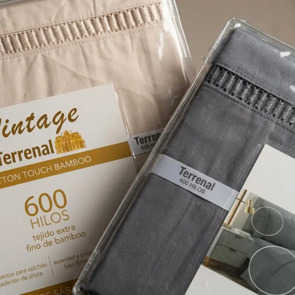 Juego de sábanas linea vintage 600 hilos TERRENAL