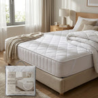 Cubre colchon matelaseado con elastico AURA BLANCO