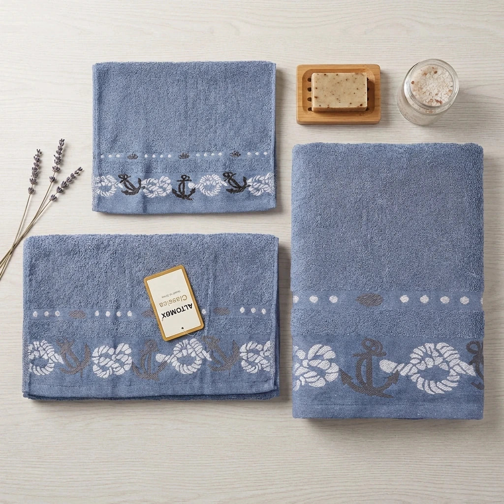 Set x 3 de toallón + toalla de rostro + toalla de mano