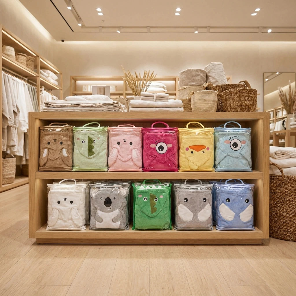 Bata de baño infantil animales con capucha PARIS