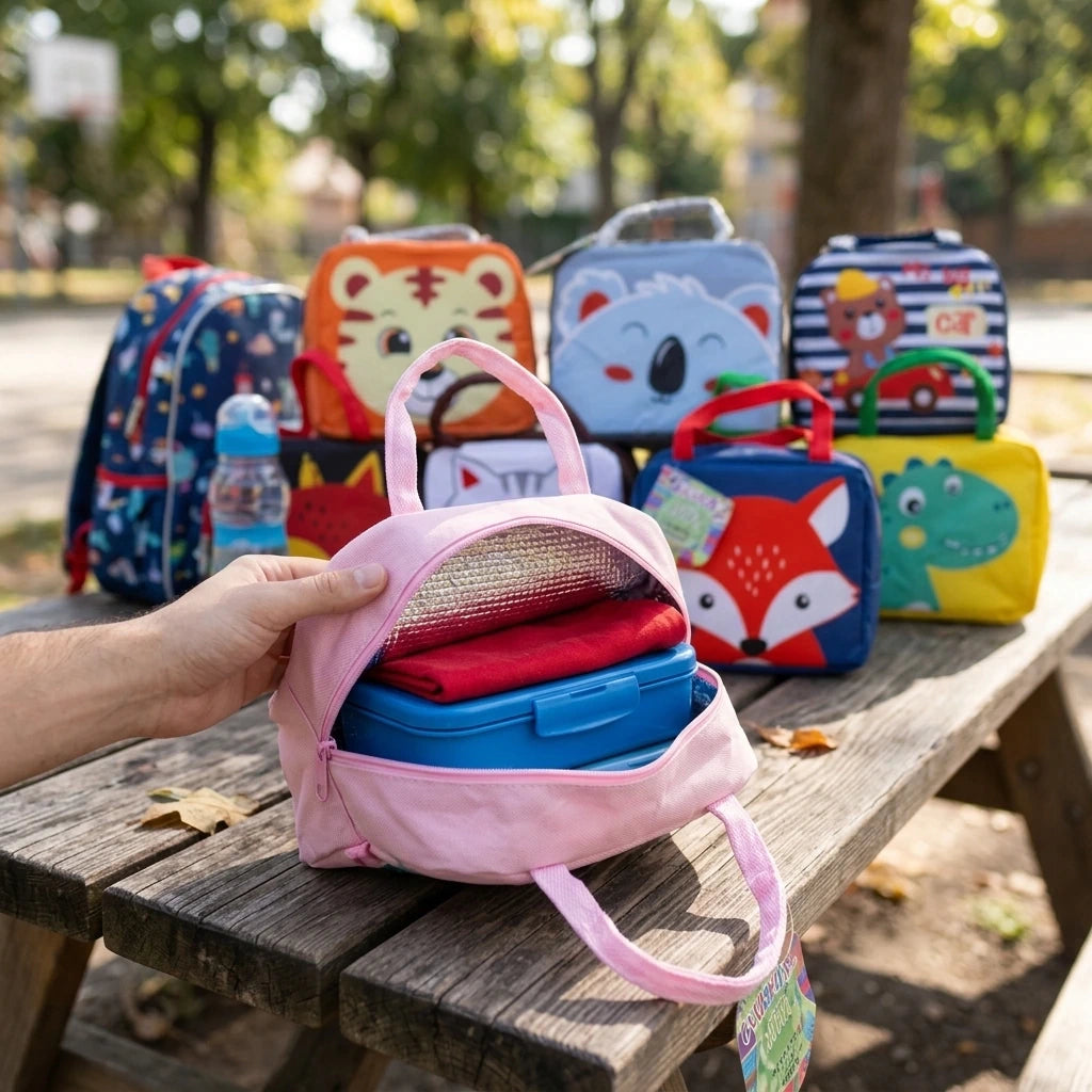 Juego de sábanas infantil estampada + lunchera térmica escolar CAMPOMAYO
