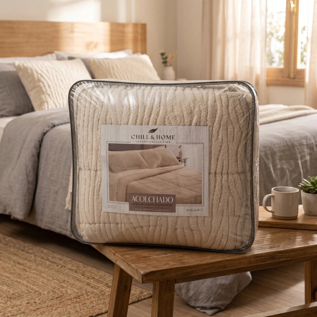 Acolchado jacquard sherpa pesado corderito CHILL&HOME