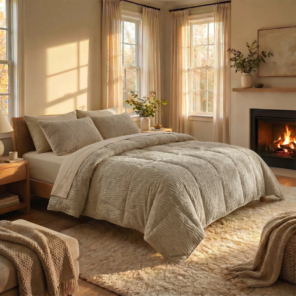 Acolchado jacquard sherpa pesado corderito CHILL&HOME