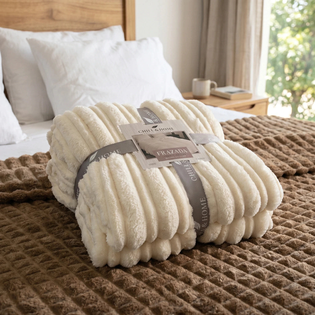 Frazada acanalada flannel taiwan CHILL&HOME