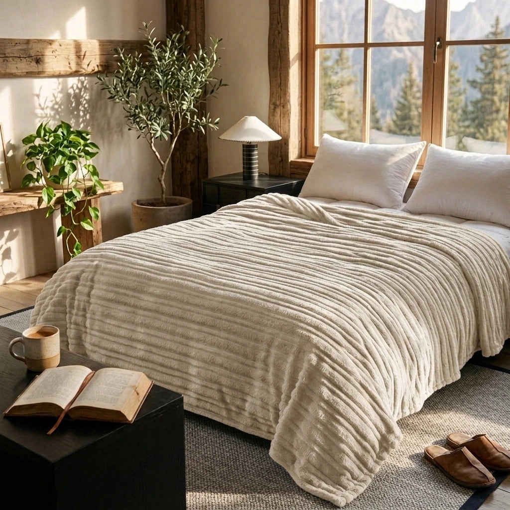 Frazada acanalada flannel taiwan CHILL&HOME