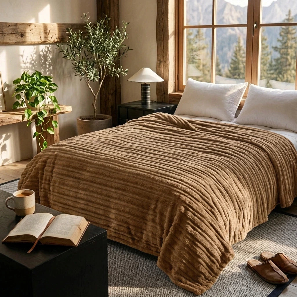 Frazada acanalada flannel taiwan CHILL&HOME