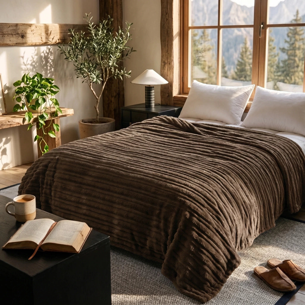 Frazada acanalada flannel taiwan CHILL&HOME