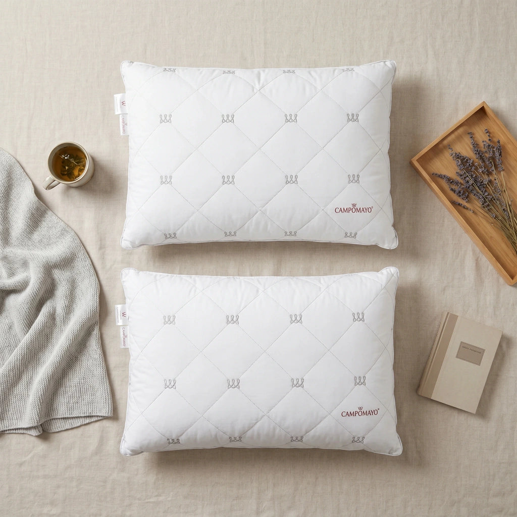 Set x 2 almohadas bordadas matelaseadas CAMPOMAYO