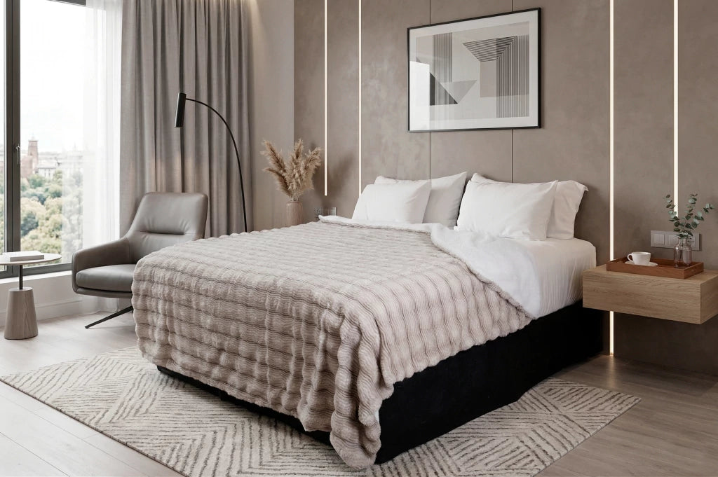Acolchado ondulado rabbit fur sherpa CHILL&HOME