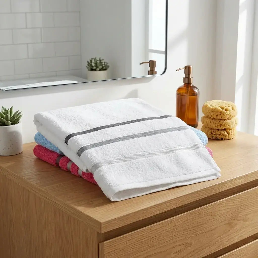 Toallón de baño rayado dry luiza TEKA 100% algodón