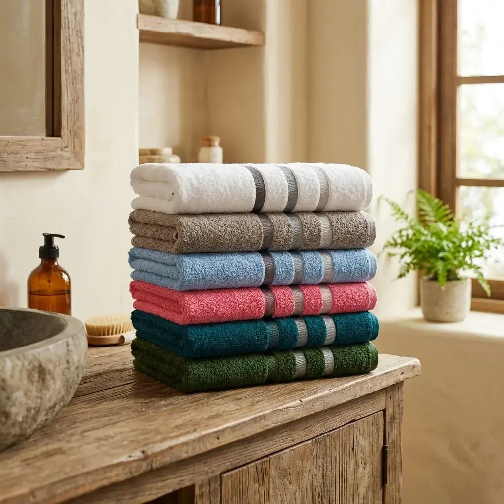 Toallón de baño rayado dry luiza TEKA 100% algodón
