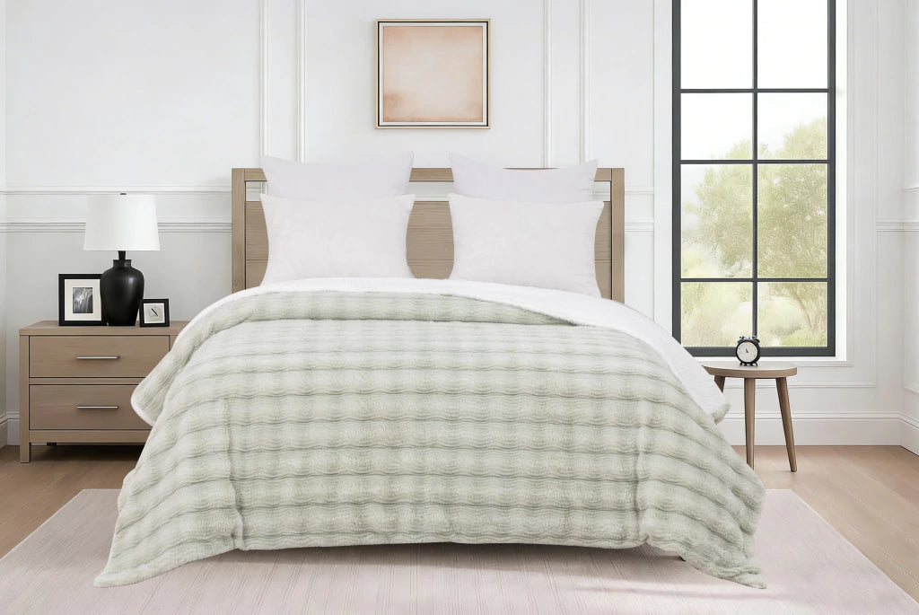 Acolchado ondulado rabbit fur sherpa CHILL&HOME