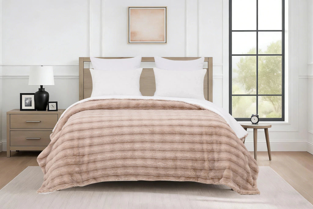 Acolchado ondulado rabbit fur sherpa CHILL&HOME
